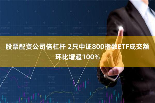 股票配资公司倍杠杆 2只中证800指数ETF成交额环比增超100%