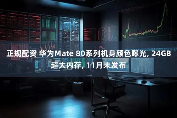 正规配资 华为Mate 80系列机身颜色曝光, 24GB超大内存, 11月末发布