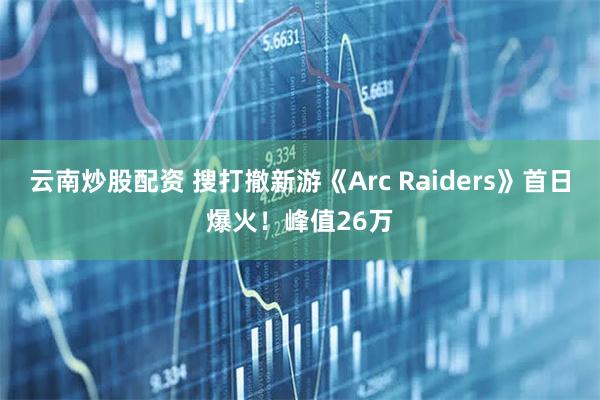 云南炒股配资 搜打撤新游《Arc Raiders》首日爆火！峰值26万